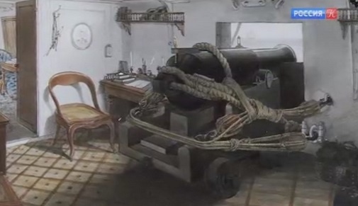 Беггров. Орудийный каземат фрегата "Ослябя". 1863.