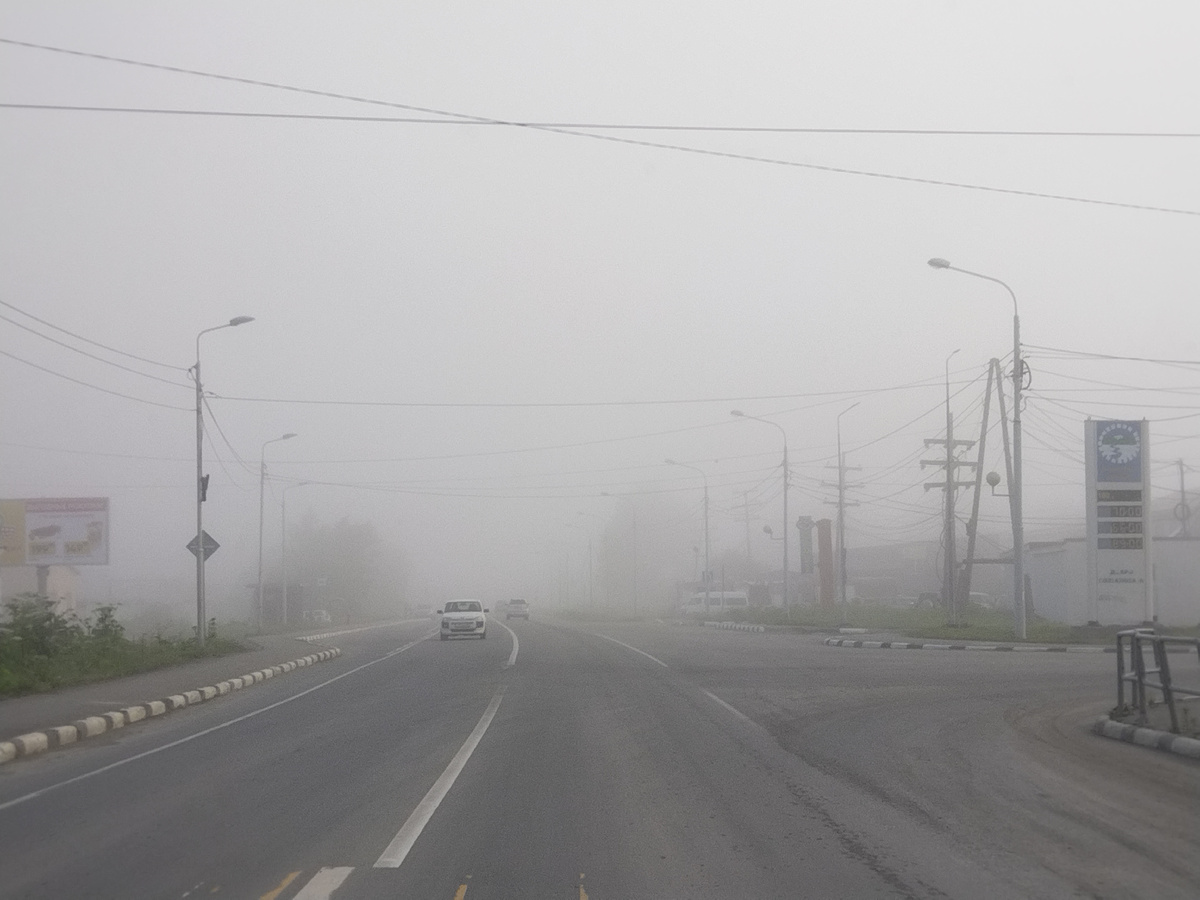 Дорога с Южно-Сахалинска