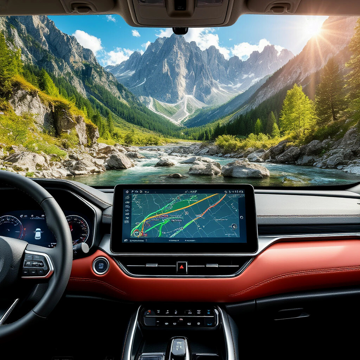 Яндекс Навигатор на центральном экране