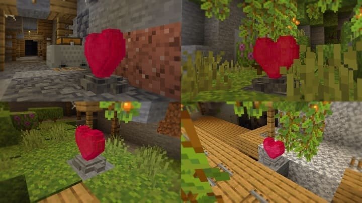 Кристаллы в шахтах с модом на здоровье для Майнкрафт ПЕ (Бедрок)