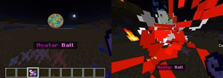 Аватарский шар из мода Повелитель стихий для Майнкрафт ПЕ (Бедрок)