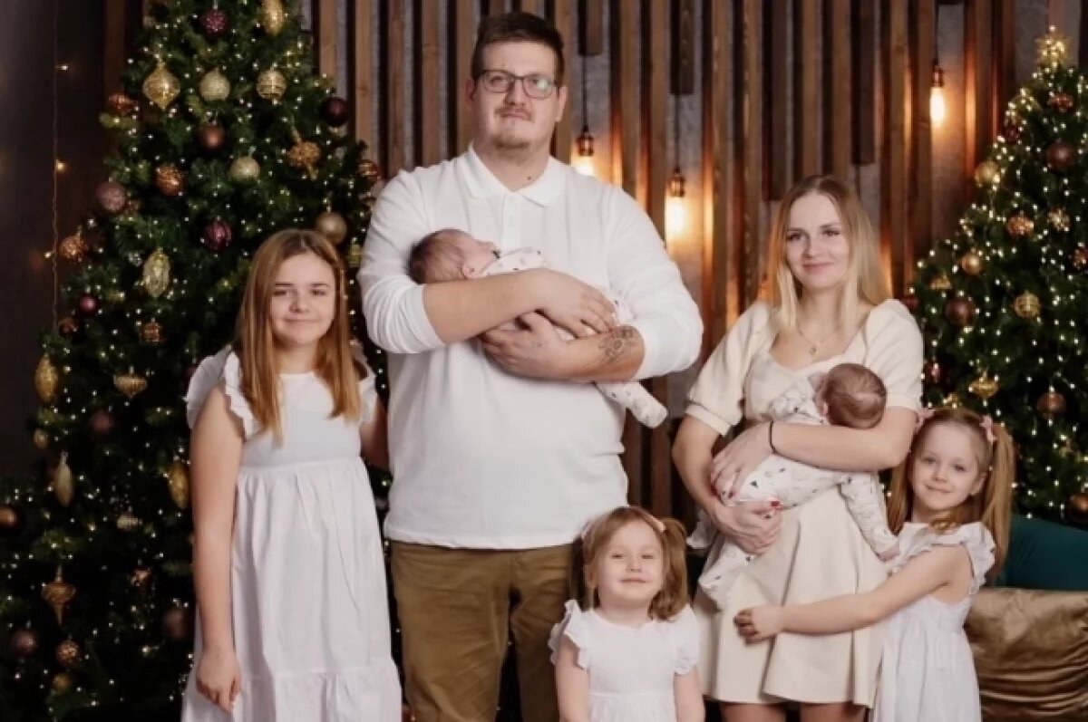    Светлана Москалева с семьей.