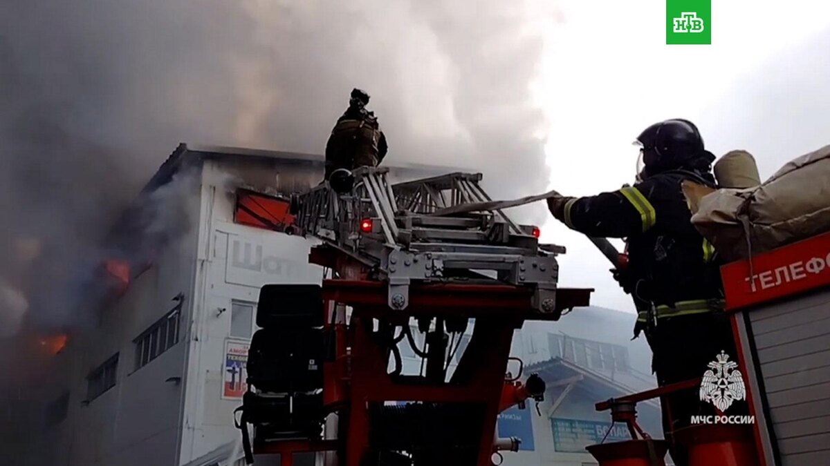   Площадь пожара на предприятии в Подольске выросла вдвое