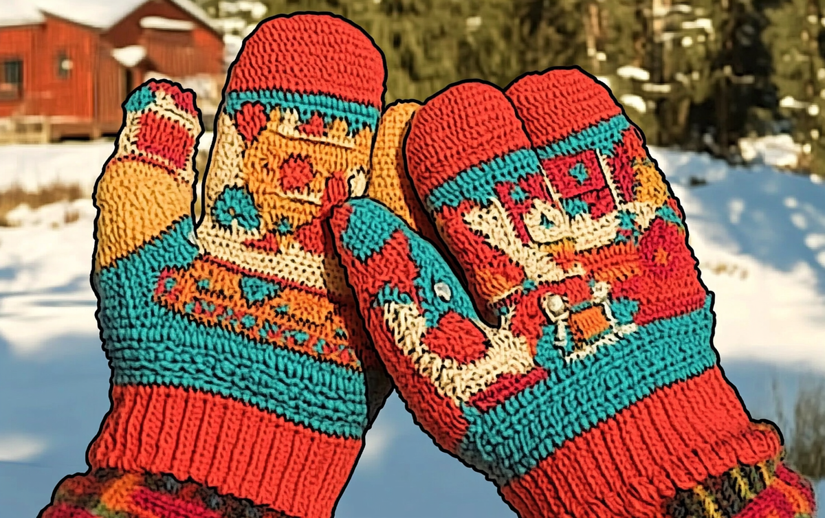    vjazanie-kryuchkom-zimnie-varezhki-s-uzorami Ленивое Вязание