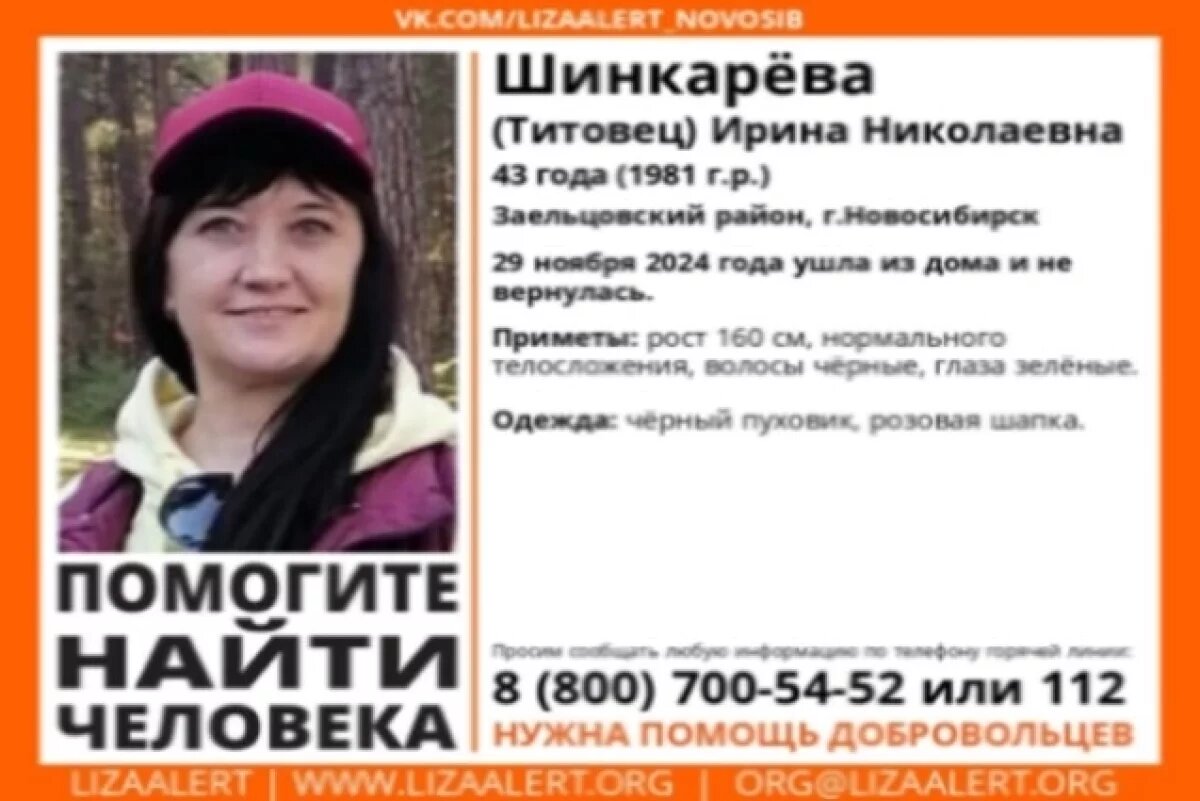    «Лиза Алерт» объявили сбор на поиск пропавшей женщины в Новосибирске