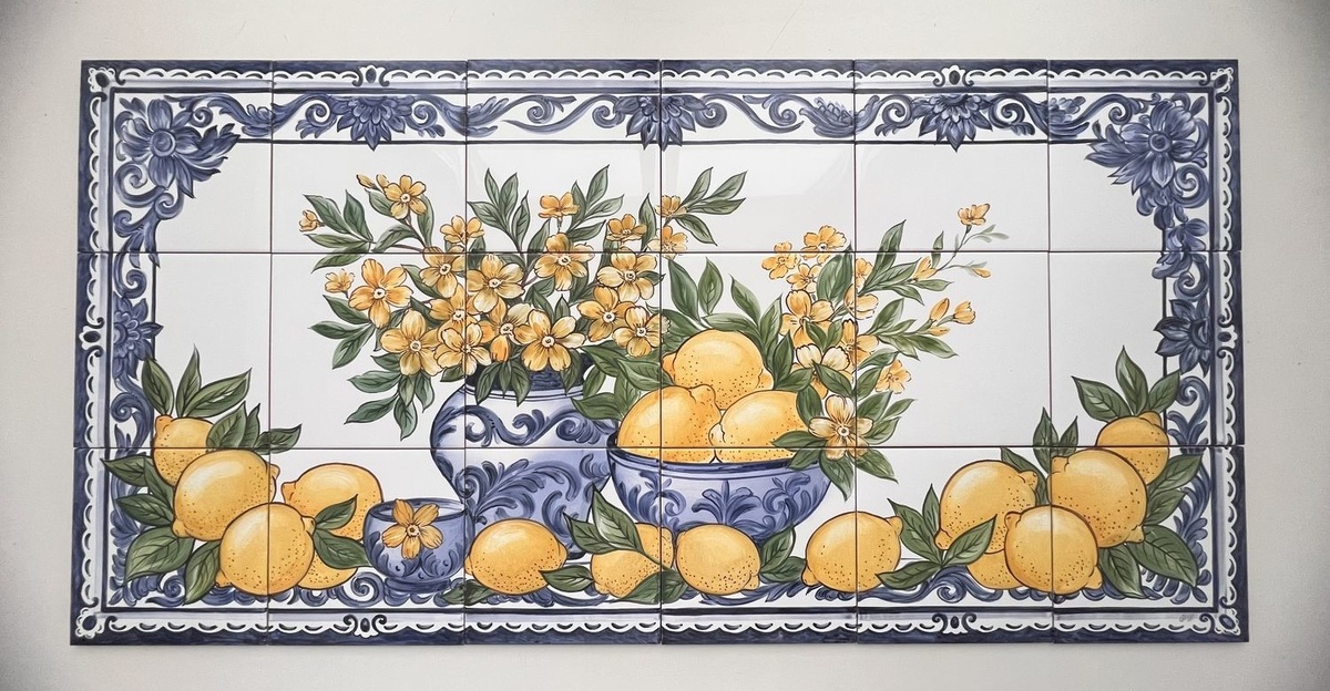Панно на керамической плитке, 45 на 90 см