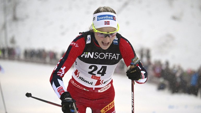    Норвежская лыжница Тереза Йохауг. AFP