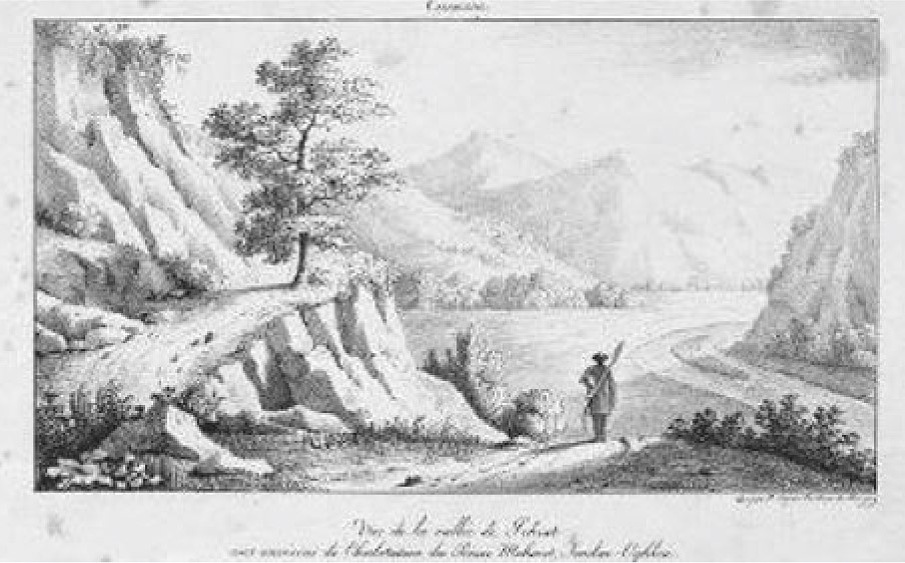    На рисунке английского путешественника Джеймса Белла, 1818 год, изображена Белая Щель, где сейчас идёт строительство дороги.