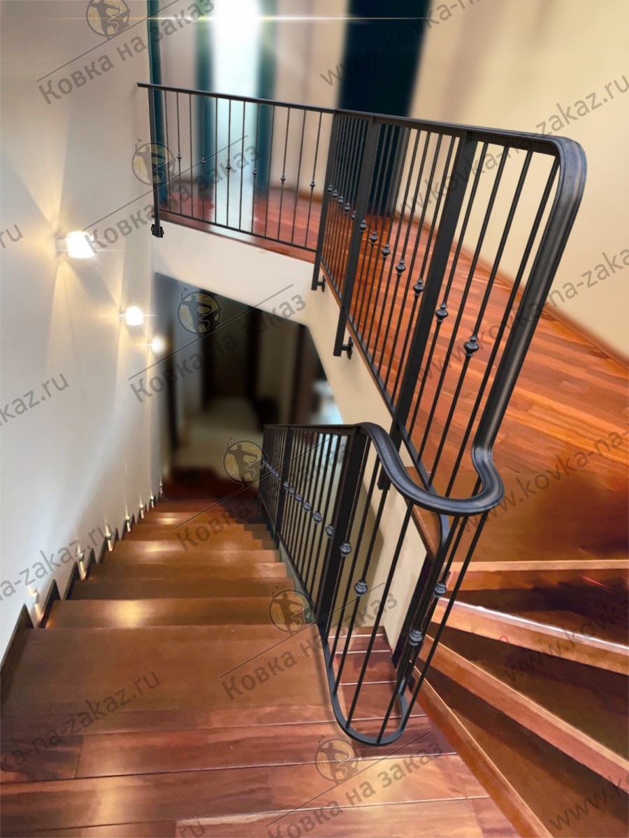 3D-визуализация будущих перил на лестницу для согласования с клиентом