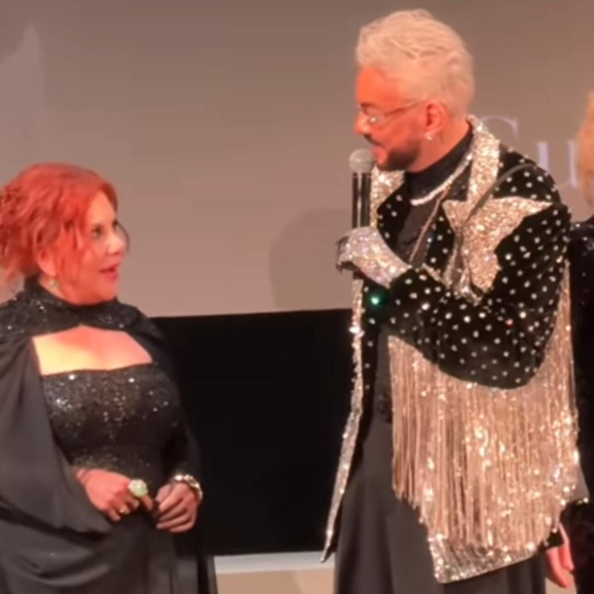    Марина Федункив и Филипп Киркоров на презентации клипа соцсети