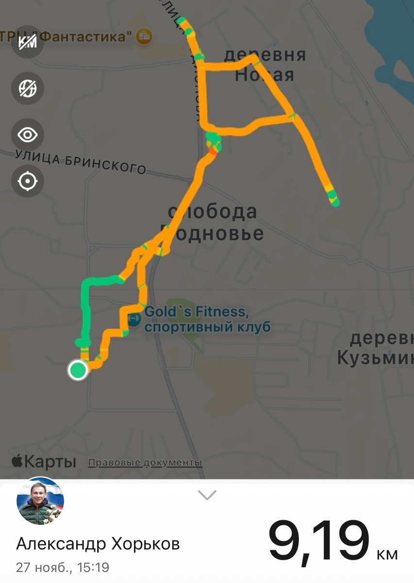 Мой маршрут в поисках фейковых закрытых люков.