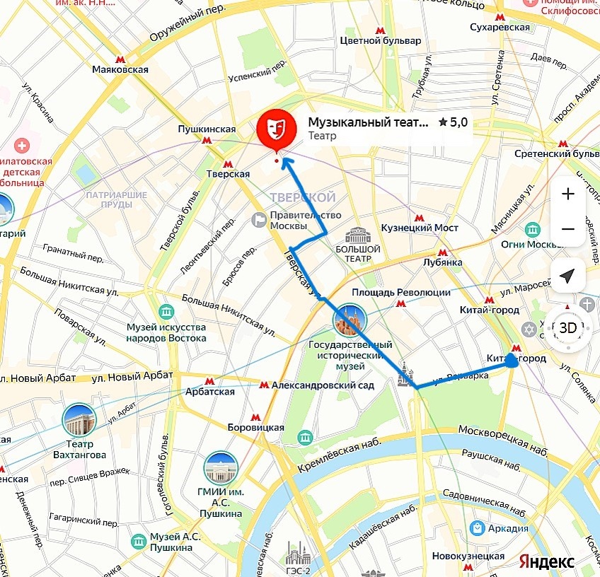 Карта с моим маршрутом