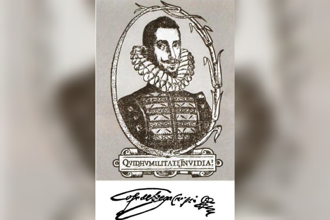 Первый портрет Лопе де Вега. Опубликован в первых двух изданиях «Аркадии». 1598–1599 годы. Неизвестный автор