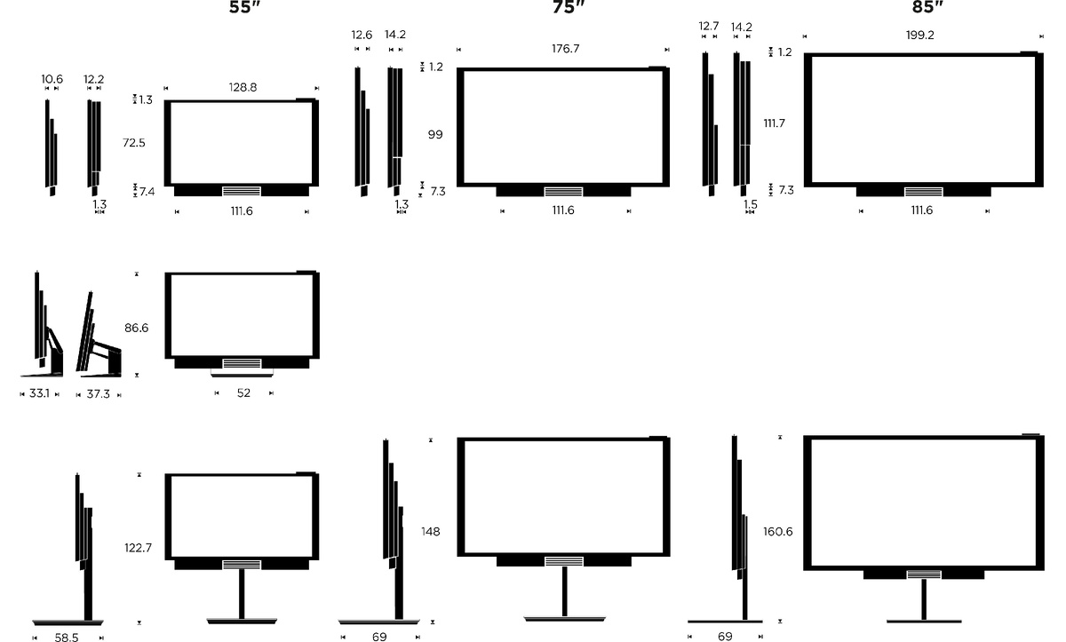 Телевизор 112 см диагональ сколько дюймов