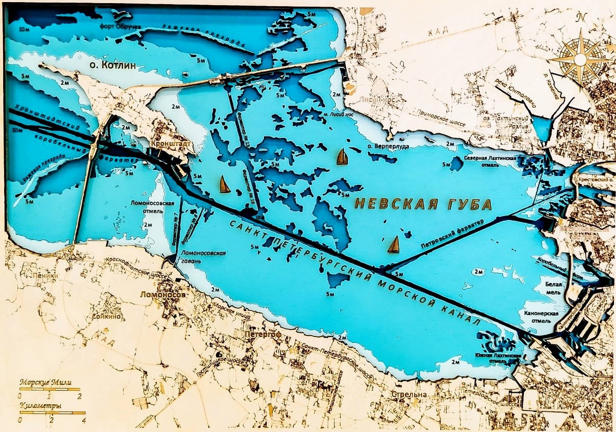 Подходные фарватеры Санкт-Петербурга. Их максимальная глубина 10 метров. (Источник: Яндекс.Картинки)