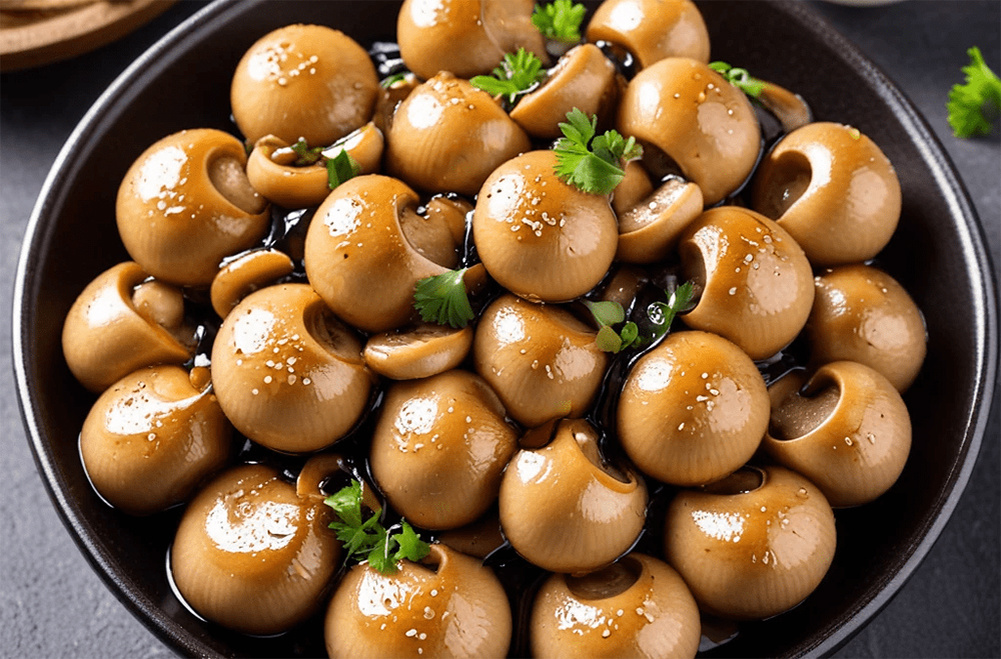 Шампиньоны с соевым соусом