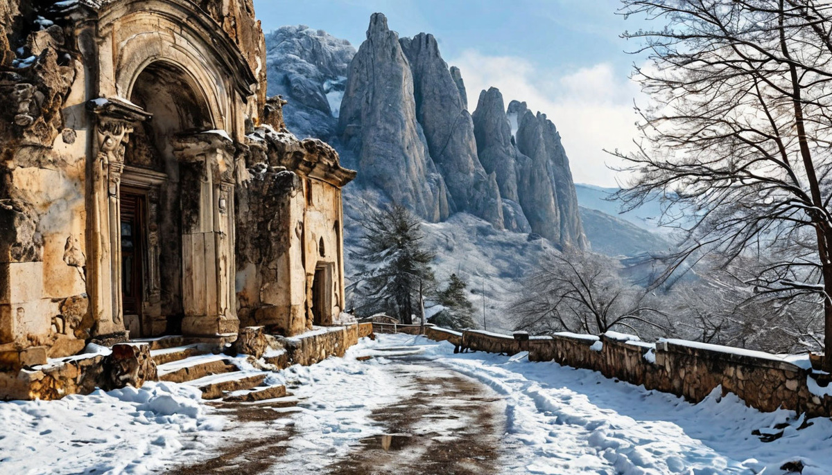 Зимний Крым,  нейросеть