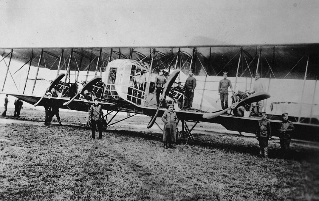 Русский самолет "Илья Муромец", 1914 год