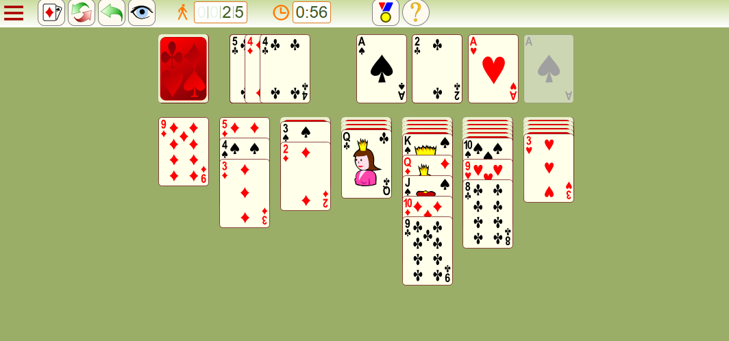 Пасьянс "Косынка" по три карты, https://kosynka.online/