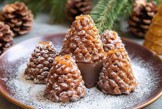    Еловые шишки: новогодний десерт без выпечки