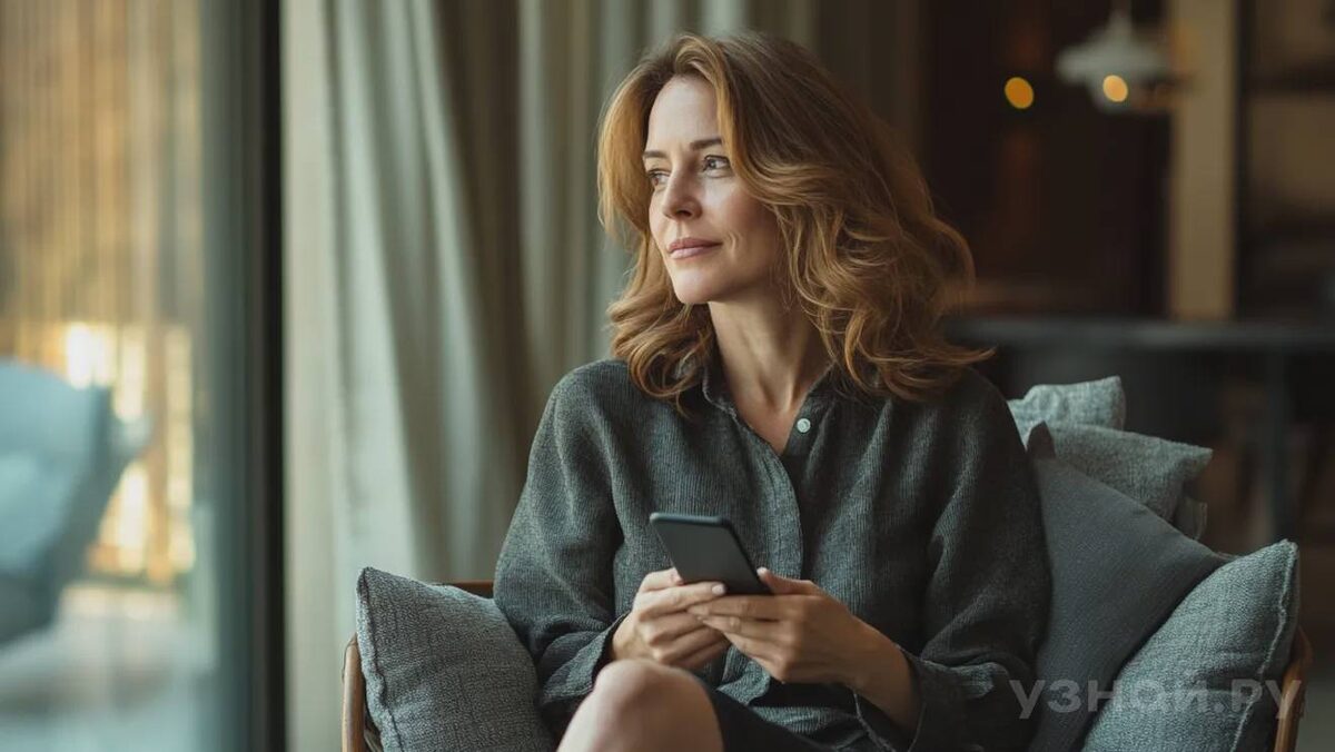     Женщина сидит в телефоне © Изображение создано нейросетью Midjourney