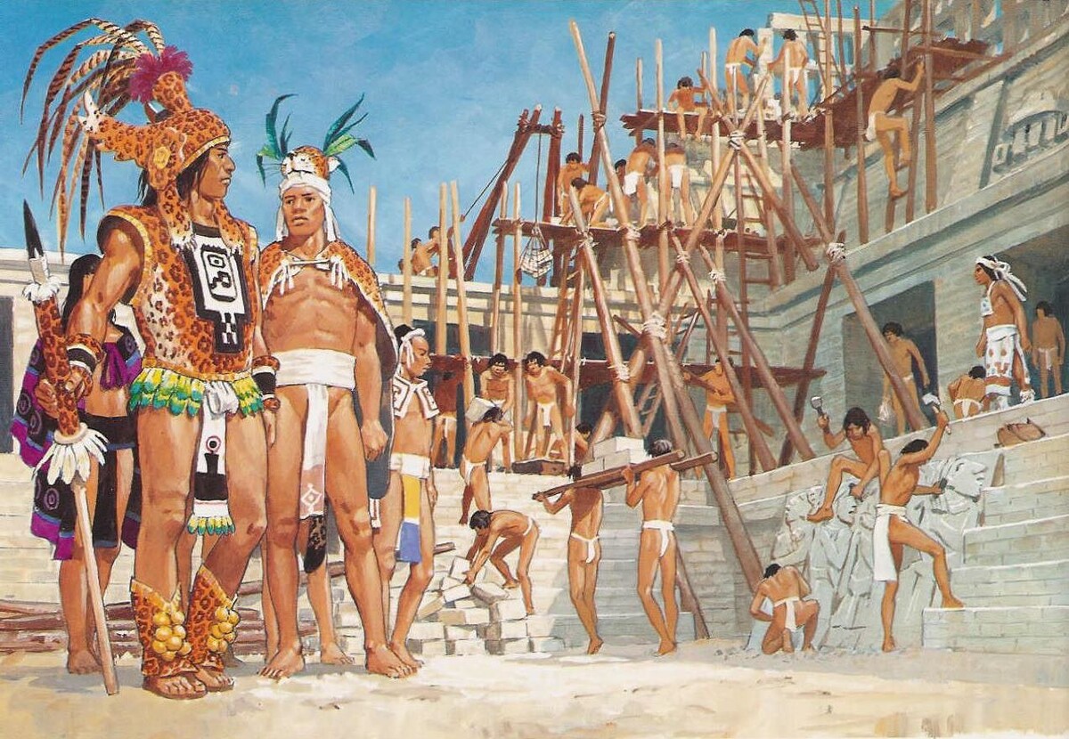 Современная интерпретация работ по строительству храма в Теночтитлане