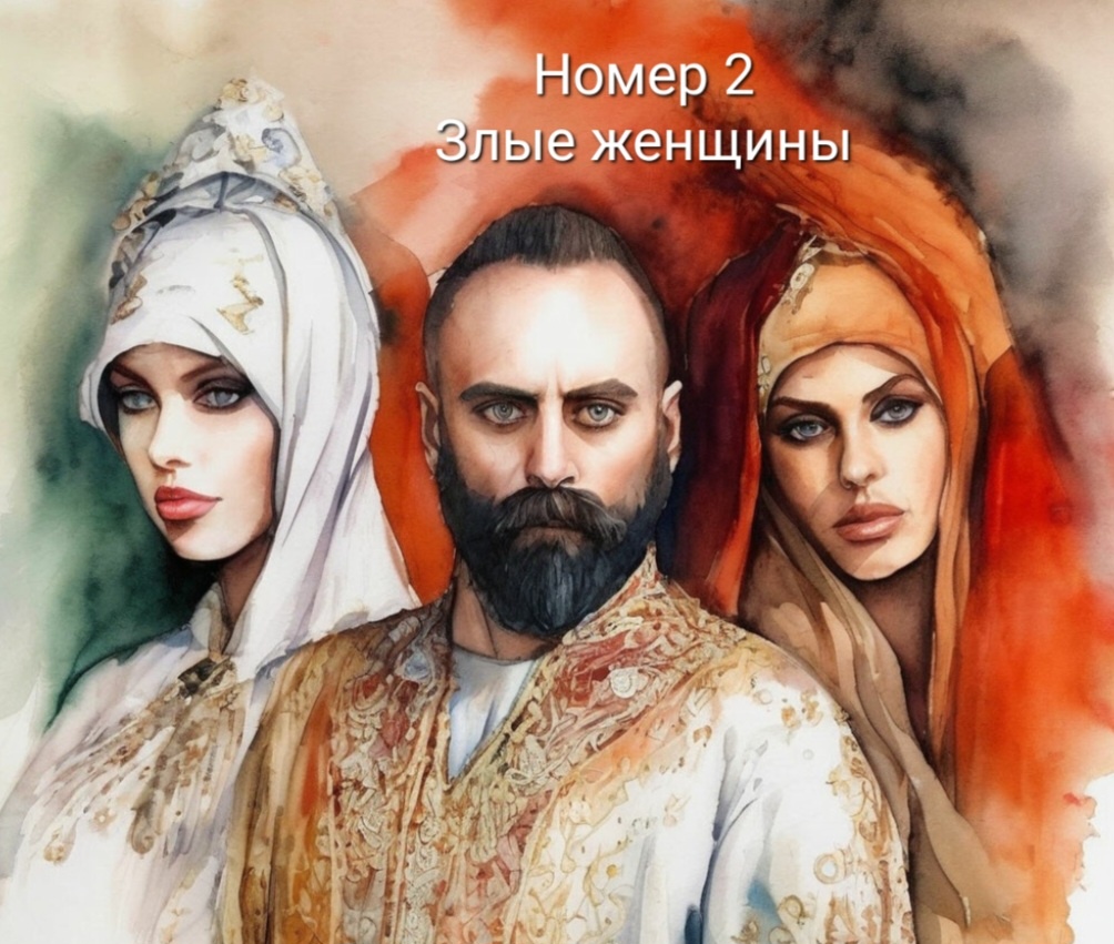 Попросила Шедеврум сделать максимально длизко в оригиналу, женщин закутал