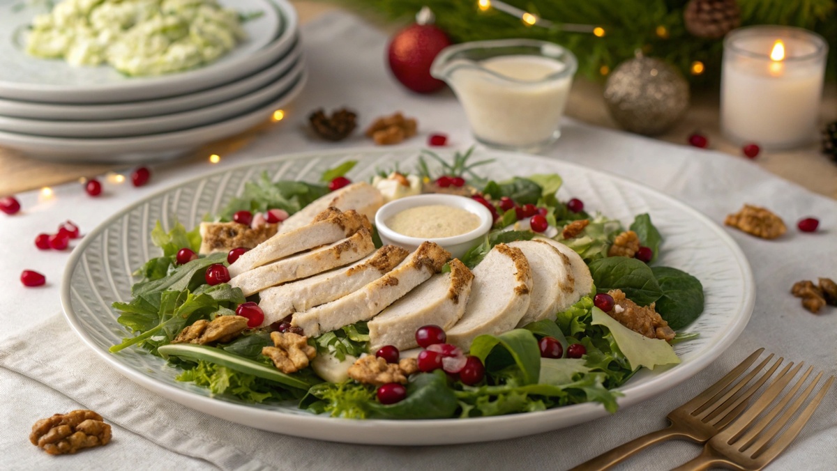 Салат с курицей и гранатом