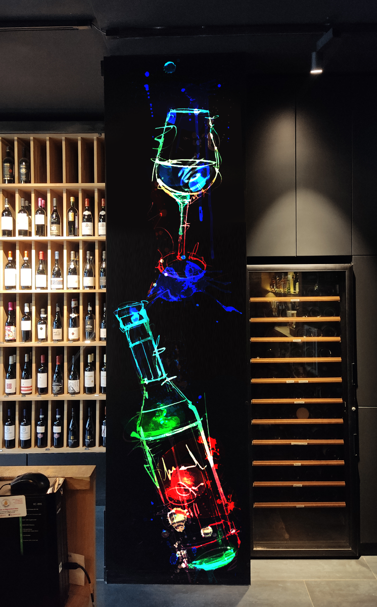 Эскизы для росписи стены в винотеке