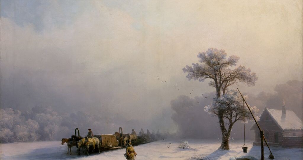 Зима на полотнах русских художников.