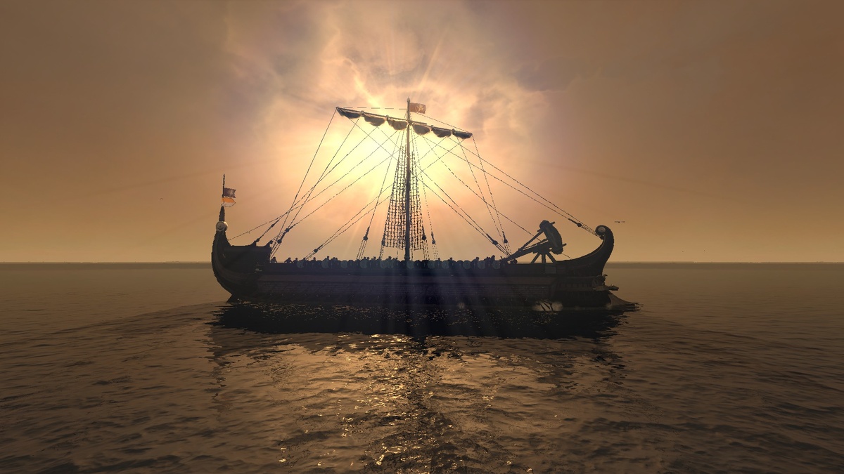 Римская легкая дальнобойная квинквирема Total War: Rome II правый борт