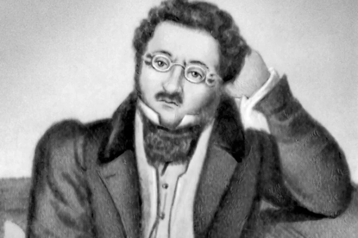    А. А. Алябьев. Литография Ф. Бартольди по рисунку Г. П. Гельмерсена. 1834.