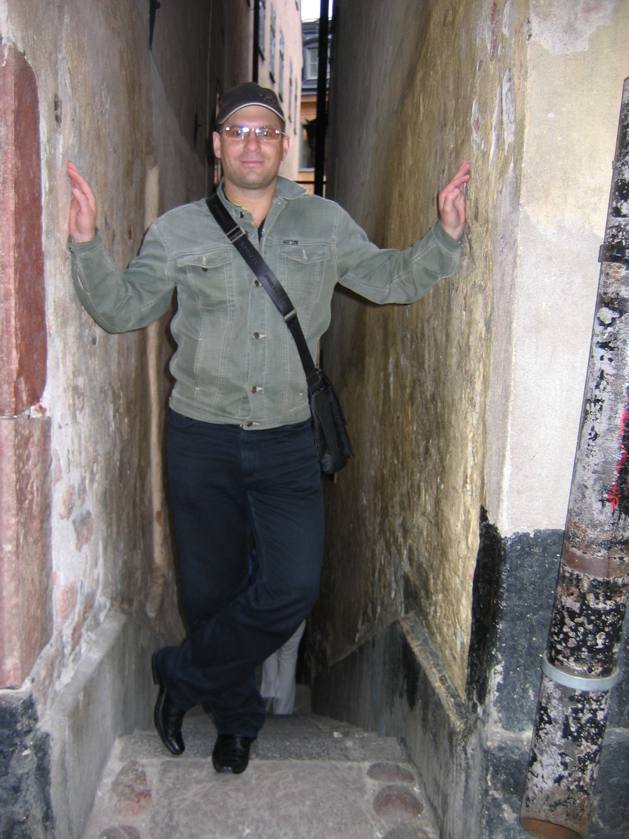 Автор на одной из клиц Стокгольма