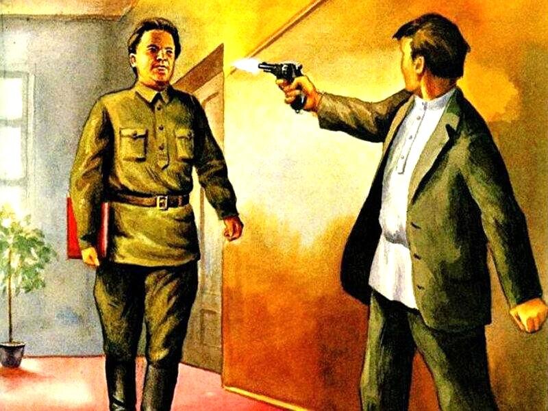 Убийство Кирова. Рисунок на основе реконструкции событий