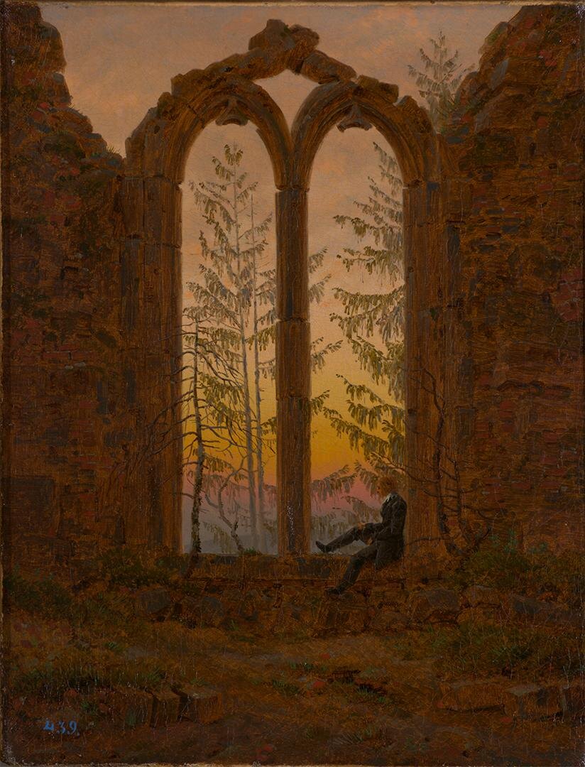 В. С. Теребенин / Государственный Эрмитаж📷Каспар Давид Фридрих, «Мечтатель (Руины монастыря Ойбин)», после 1835