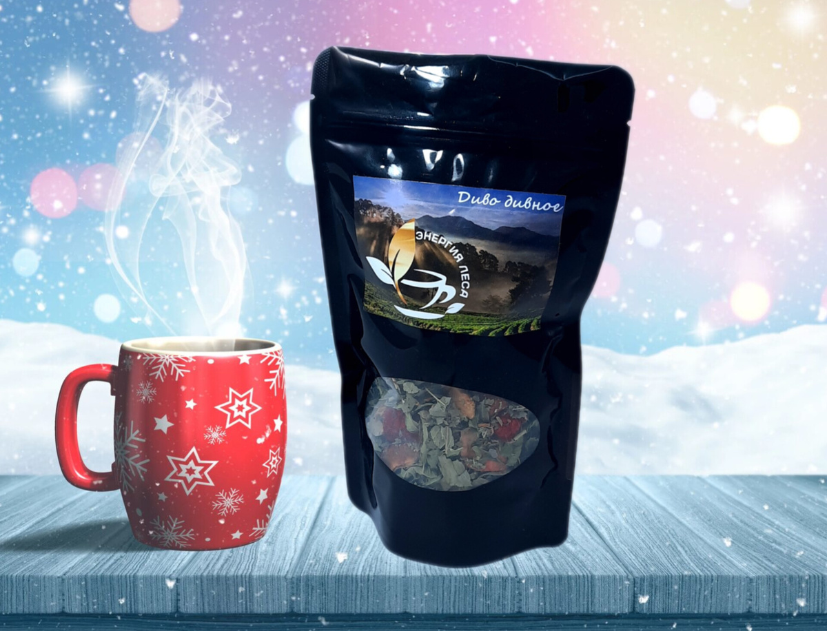 На фото ягодный чай "Диво Дивное" бренда "Энергия Леса"