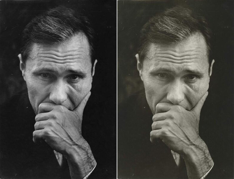 Растиражированный портрет Василий Шукшина. Автор Анатолий Ковтун