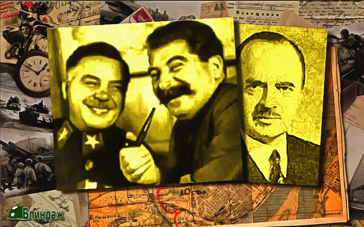 Климент Ворошилов и Иосиф Сталин. Справа - министр иностранных дел Финляндии Аннти Хакцелль