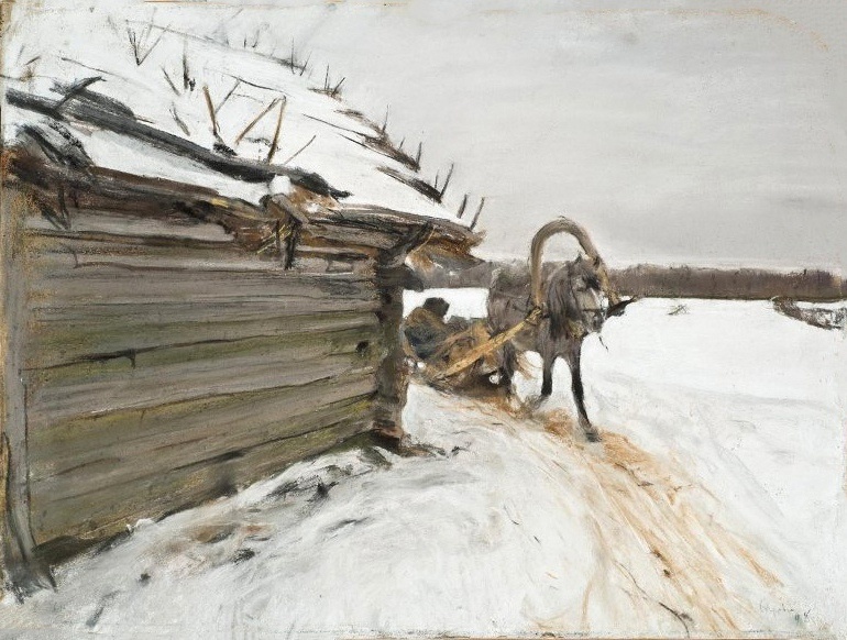 Зимой, В. Серова