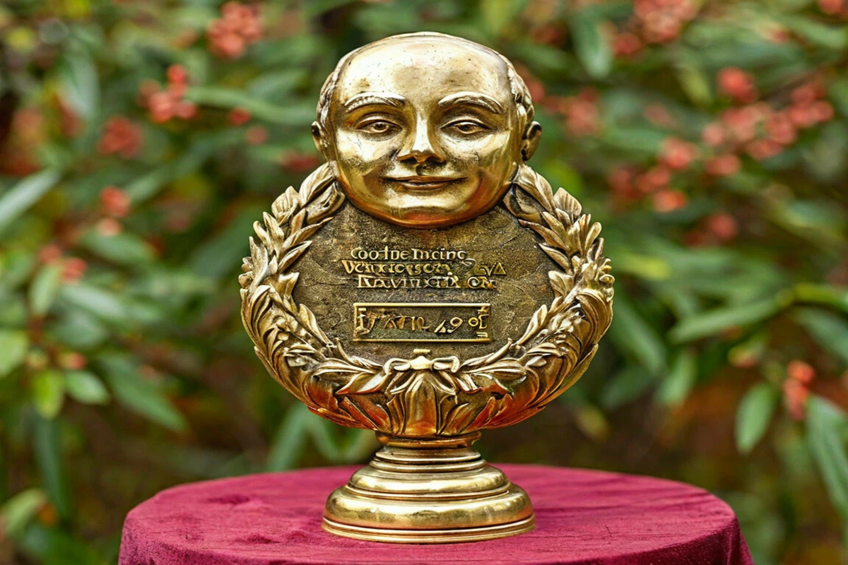 Искусственный интеллект считает, что если бы чиновникам вручали приз за ораторское искусство, то он выглядел бы примерно так.
Фото: Нейросеть shedevrum.ai