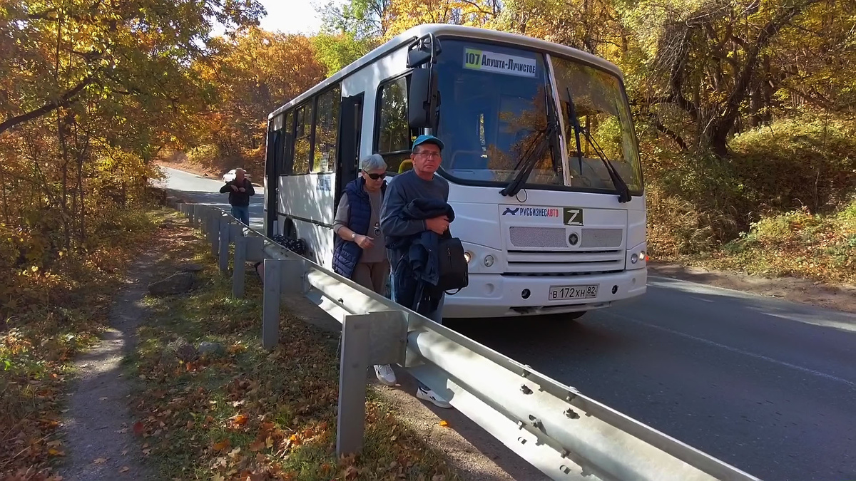 Автобус сломался на пути в Лучистое