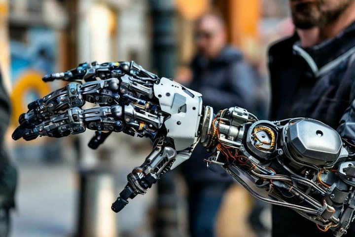 Такой протез очень пригодился бы обездвиженным, парализованным людям, которые не могут двигать руками из-за того, что сигналы от нервной системы не проходят к конечностям. сгенерировано при помощи нейросети «Шедеврум»