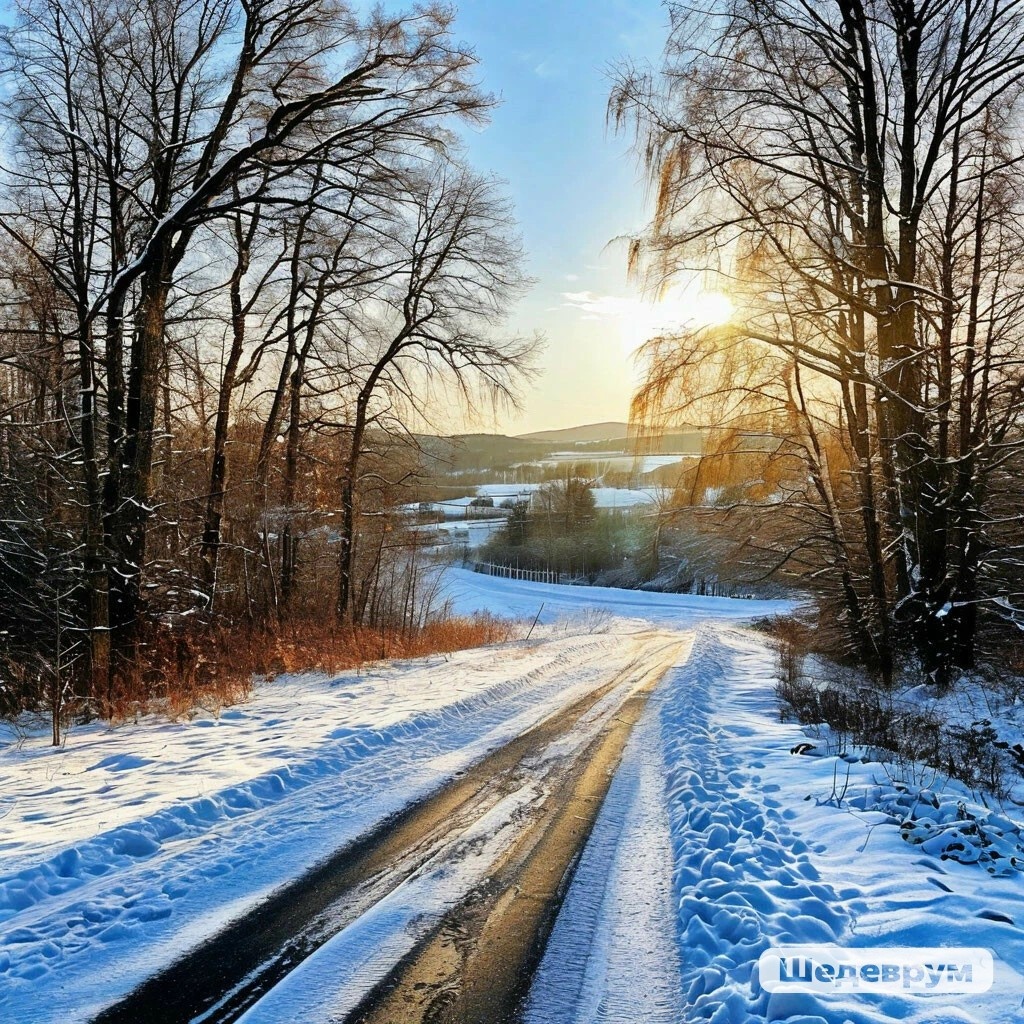 Начало зимы. Изображение создано с помощью нейросети Шедеврум