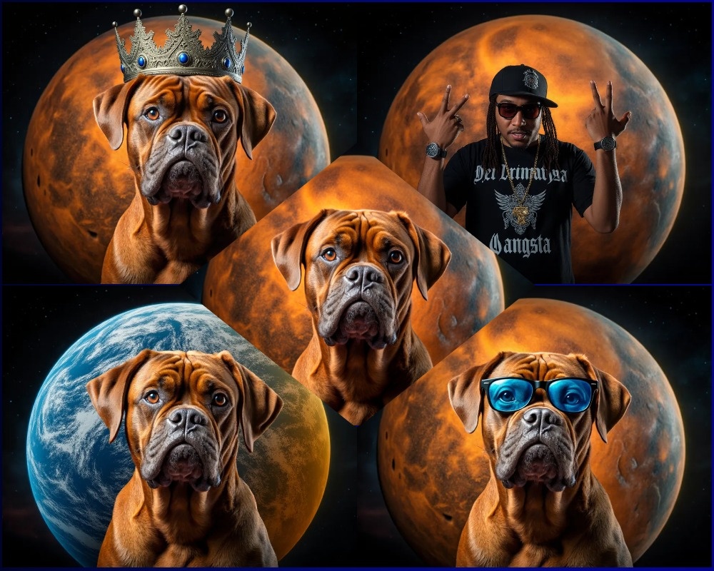 Собачка по середине - это исходник для всех остальных.