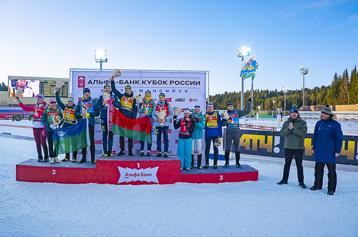    Команда Югры выиграла «серебро» в эстафете на домашнем этапе Кубка России по биатлону