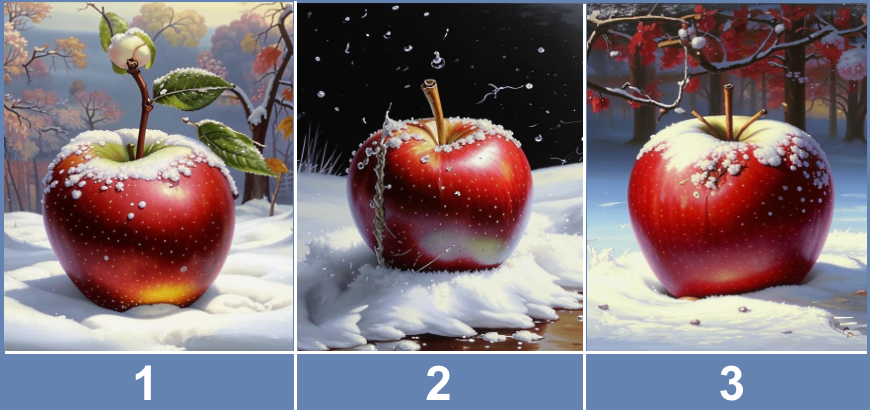 Выберите яблоко