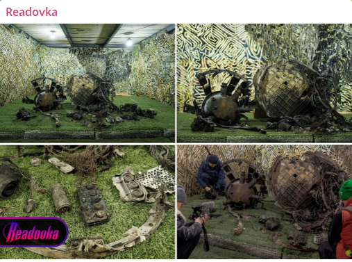    Обломки ракеты, поразившей "Южмаш", которые украинцы показали иностранным журналистам. Скриншот:Telegram/Readovka