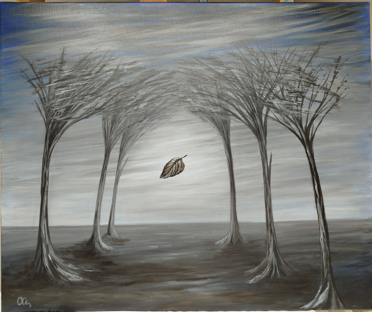 "Пустота" Хазова/Попова Оксана, 2024, акрил, холст 60*50 см