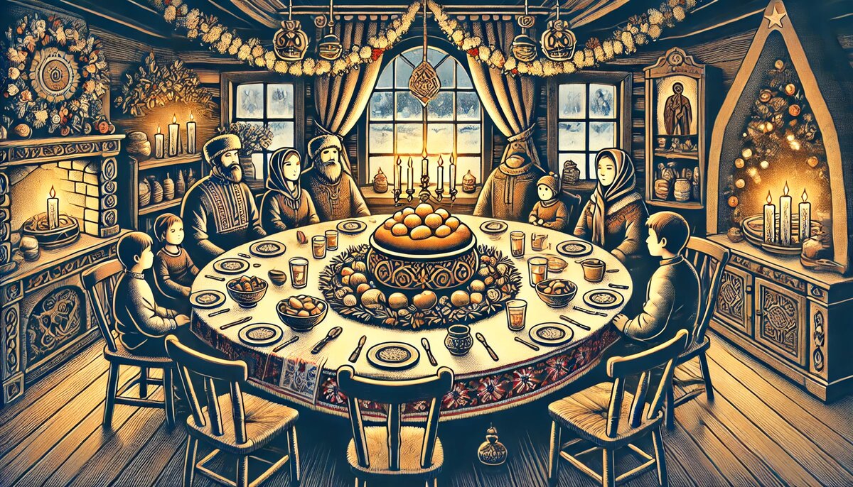 Легенда о кутье и изобилии (сгенерировано DALL-E)