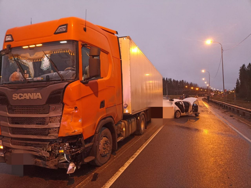    Спасатели показали фото с места смертельного ДТП под ПетрозаводскомМЧС Карелии